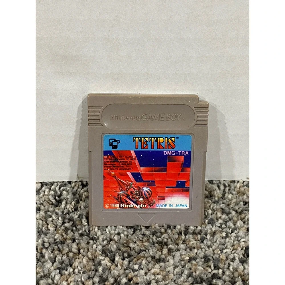 Nintendo Tetris Game Boy Grey Excellent Retro Puzzle Video Game DMG-TRA